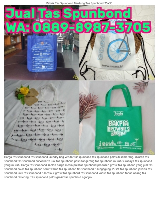Ô889~898ᜪ~3ᜪÔ5 (WA) Grosir Tas Spunbond Malang Borongan Jahit Tas SpunbondGrosir