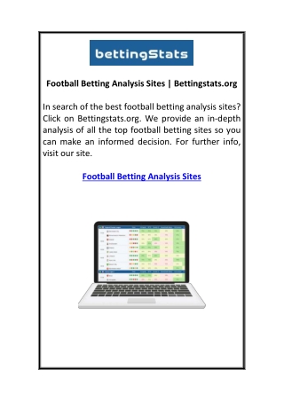 Football Betting Analysis Sites Bettingstats.org