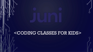 Coding classes for kids by juni learning