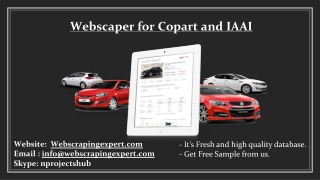 Webscaper for Copart and IAAI