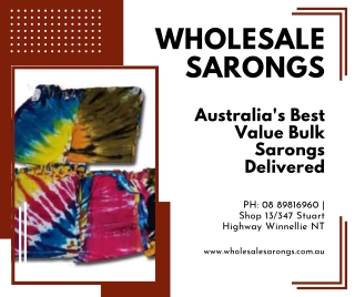 Wholesale Sarongs Australia - Dedicated to supply the best value bulk sarongs