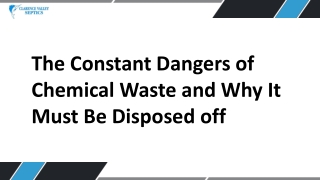 Chemical Waste Disposal