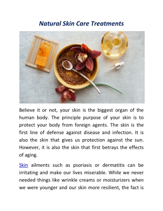 Natural Skin Care Treatments