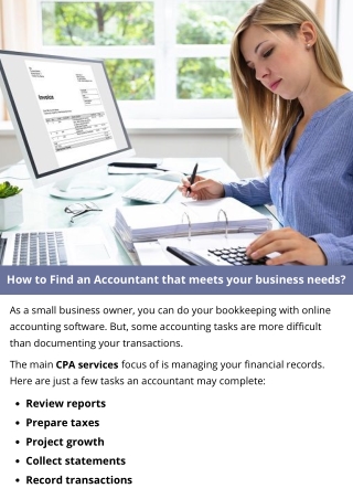 How to Find an Accountant that meets your business needs?