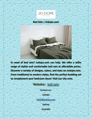 Bed Sets | Jodope.com