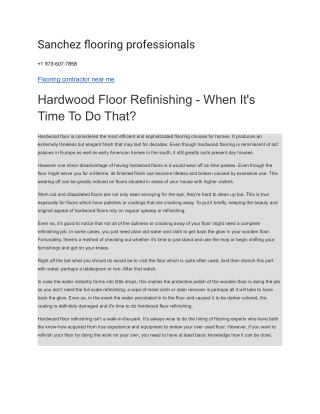 Sanchez flooring professionals