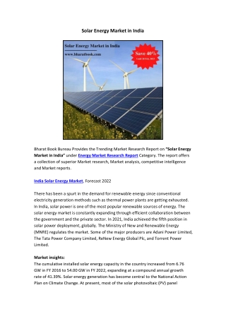 Solar Energy Market in India