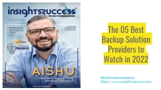 The 05 Best Backup Solution Providers to Watch in 2022