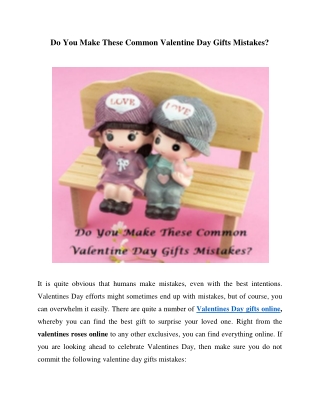 Do You Make These Common Valentine Day Gifts Mistakes