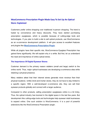 WooCommerce Prescription Plugin Made Easy To Set Up An Optical Store_ Explained