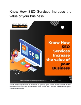 Know How SEO Services Increase the value of your business.docx