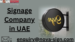 Signage Company in UAE