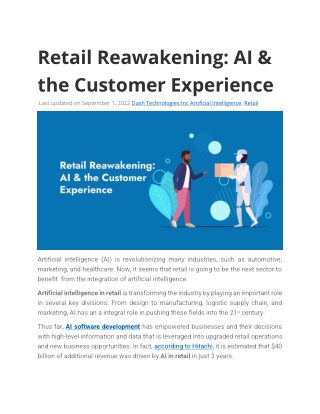 Retail Reawakening: AI & the Customer Experience