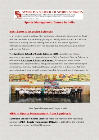 Sports Management Courses