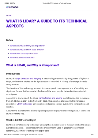 What is LiDAR_ A Guide to its Technical Aspects