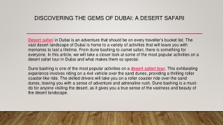 Discovering the gems of Dubai