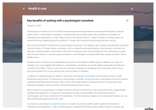 Key benefits of working with a psychologist consultant