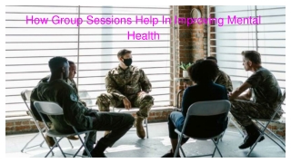 How Group Sessions Help In Improving Mental Health