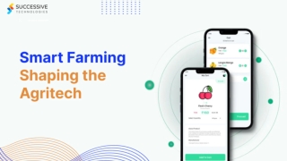 The world’s first “smart farming,” or “e-agriculture” practice was observed in 2017, where a crop was sown and tended wi