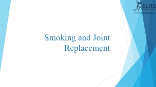Smoking and Joint Replacement