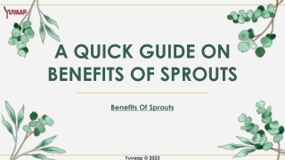 Top Health Benefits of Sprouts (Green Gram)!