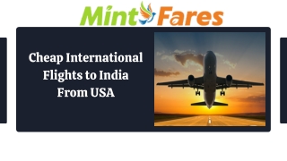 Cheap International Flights to India From USA