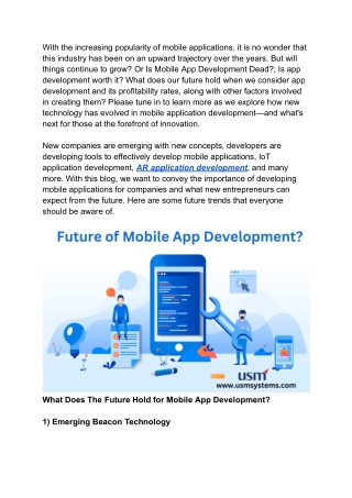 What Does the Future of Mobile App Development Look Like