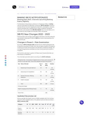 SBI PO Notification Released now