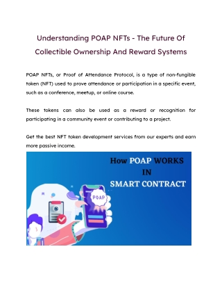 Understanding POAP NFTs - The Future Of Collectible Ownership And Reward Systems