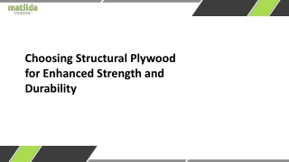 Structural Plywood for Enhanced Strength