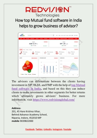 How top Mutual fund software in India helps to grow business of advisor (1)