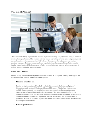 Best Erp Software in UAE
