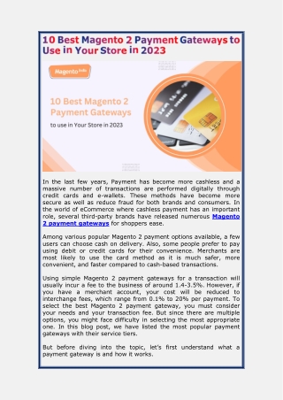 10 Best Magento 2 Payment Gateways to Use in Your Store in 2023