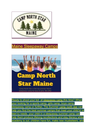 Maine Sleepaway Camps