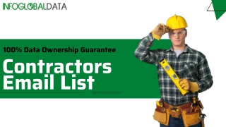 Buy a 100% opt-in and privacy-compliant Contractors Contact List