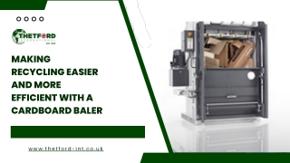 Making Recycling Easier and More Efficient with a Cardboard Baler