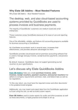 QB-Addins Customized Invoices Report Vouchers in QuickBooks