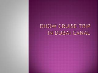 Dhow Cruise Trip in Dubai Canal