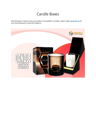 Candle Boxes