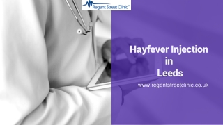 Hayfever Injection in Leeds