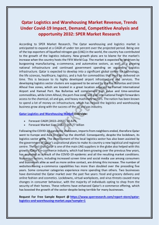 Qatar Logistics and Warehousing Market Revenue