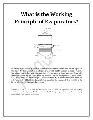 What is the Working Principle of Evaporators