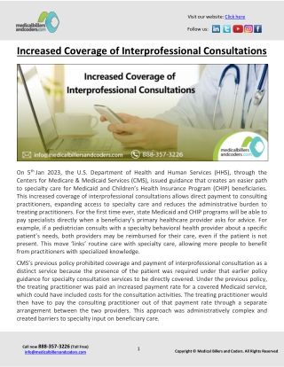 Increased Coverage of Interprofessional Consultations