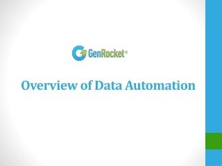 Overview of Data Automation