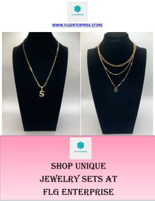 Shop Unique Jewelry Sets at FLG Enterprise Store