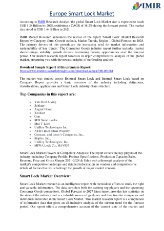 Europe Smart Lock Market