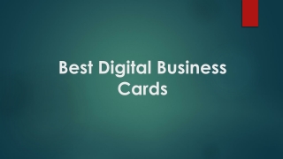 Best Digital Business Cards