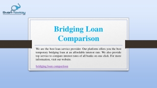 Bridging Loan Comparison | Smart-towkay.com