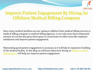 Improve Patient Engagement By Hiring An Offshore Medical Billing Company