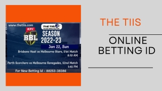 Online Betting Id | The TIIS | 88253-38386